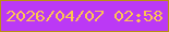 文字の大きさ：3、枠の色：bb9011、背景の色：bb39f5、文字の色：fec452 無料ブログパーツのブログ時計