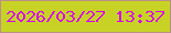 文字の大きさ：1、枠の色：bb9186、背景の色：c7d225、文字の色：d600eb 無料ブログパーツのブログ時計