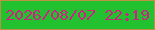 文字の大きさ：4、枠の色：bb9243、背景の色：22c12f、文字の色：d12082 無料ブログパーツのブログ時計