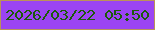 文字の大きさ：4、枠の色：bb9259、背景の色：9b44f3、文字の色：1c5a09 無料ブログパーツのブログ時計