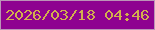文字の大きさ：1、枠の色：bb94b7、背景の色：8e0290、文字の色：d2af4d 無料ブログパーツのブログ時計