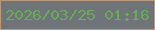 文字の大きさ：2、枠の色：bb987a、背景の色：6e7477、文字の色：68ab59 無料ブログパーツのブログ時計