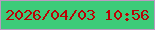 文字の大きさ：5、枠の色：bb9ac2、背景の色：3ccb79、文字の色：bc0205 無料ブログパーツのブログ時計