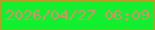 文字の大きさ：2、枠の色：bb9d26、背景の色：12ef2e、文字の色：d89166 無料ブログパーツのブログ時計