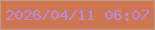 文字の大きさ：3、枠の色：bb9d85、背景の色：ce7652、文字の色：bb89e0 無料ブログパーツのブログ時計