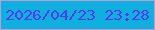 文字の大きさ：1、枠の色：bb9dd1、背景の色：0fafdf、文字の色：533ce5 無料ブログパーツのブログ時計