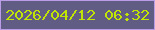 文字の大きさ：3、枠の色：bb9de7、背景の色：615c83、文字の色：c2e404 無料ブログパーツのブログ時計