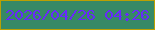 文字の大きさ：4、枠の色：bba002、背景の色：368966、文字の色：6829fb 無料ブログパーツのブログ時計