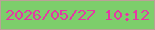 文字の大きさ：5、枠の色：bba197、背景の色：7dce6b、文字の色：e438a3 無料ブログパーツのブログ時計