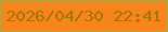 文字の大きさ：5、枠の色：bba33c、背景の色：f6851c、文字の色：a67208 無料ブログパーツのブログ時計