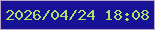 文字の大きさ：1、枠の色：bba5ca、背景の色：181296、文字の色：ade06d 無料ブログパーツのブログ時計