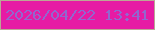 文字の大きさ：5、枠の色：bba795、背景の色：e61ba4、文字の色：9167cf 無料ブログパーツのブログ時計