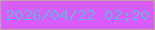 文字の大きさ：3、枠の色：bba7a4、背景の色：d75cfa、文字の色：75ace1 無料ブログパーツのブログ時計