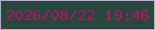 文字の大きさ：5、枠の色：bba7d8、背景の色：28483e、文字の色：b01763 無料ブログパーツのブログ時計