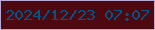 文字の大きさ：3、枠の色：bba9d2、背景の色：4e0910、文字の色：025683 無料ブログパーツのブログ時計