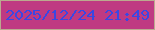 文字の大きさ：5、枠の色：bbaa8f、背景の色：bf3a82、文字の色：3a47e3 無料ブログパーツのブログ時計