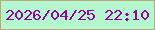 文字の大きさ：5、枠の色：bbab7c、背景の色：b4f7ce、文字の色：91059e 無料ブログパーツのブログ時計
