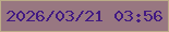 文字の大きさ：4、枠の色：bbac88、背景の色：987781、文字の色：421a82 無料ブログパーツのブログ時計