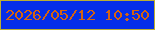 文字の大きさ：1、枠の色：bbaf32、背景の色：052ee9、文字の色：d56311 無料ブログパーツのブログ時計