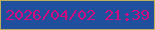 文字の大きさ：3、枠の色：bbaf5d、背景の色：1f4f9d、文字の色：ce0e7f 無料ブログパーツのブログ時計