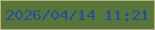 文字の大きさ：4、枠の色：bbb087、背景の色：58763a、文字の色：234d9e 無料ブログパーツのブログ時計
