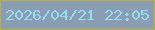 文字の大きさ：1、枠の色：bbb141、背景の色：8a9db3、文字の色：94def5 無料ブログパーツのブログ時計