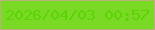 文字の大きさ：4、枠の色：bbb17b、背景の色：7ad924、文字の色：5bd403 無料ブログパーツのブログ時計