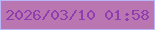文字の大きさ：1、枠の色：bbb5f9、背景の色：b976b0、文字の色：8f3daf 無料ブログパーツのブログ時計