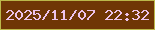 文字の大きさ：5、枠の色：bbb84a、背景の色：6f3605、文字の色：edc4ec 無料ブログパーツのブログ時計
