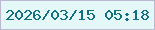 文字の大きさ：3、枠の色：bbb9d2、背景の色：e3f8f7、文字の色：127284 無料ブログパーツのブログ時計