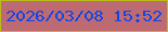 文字の大きさ：4、枠の色：bbbb19、背景の色：be6a72、文字の色：1046e8 無料ブログパーツのブログ時計