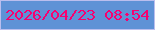 文字の大きさ：5、枠の色：bbbeee、背景の色：5f92d6、文字の色：f70070 無料ブログパーツのブログ時計