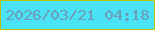 文字の大きさ：5、枠の色：bbc00b、背景の色：49e3f5、文字の色：6c9cb7 無料ブログパーツのブログ時計