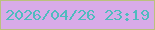 文字の大きさ：3、枠の色：bbc17d、背景の色：d8abe8、文字の色：4fbbbe 無料ブログパーツのブログ時計