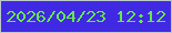 文字の大きさ：4、枠の色：bbc8ca、背景の色：4029e2、文字の色：65e94a 無料ブログパーツのブログ時計
