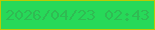 文字の大きさ：3、枠の色：bbca04、背景の色：27d959、文字の色：30bb53 無料ブログパーツのブログ時計