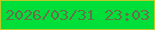 文字の大きさ：3、枠の色：bbcb2c、背景の色：00de3a、文字の色：696f48 無料ブログパーツのブログ時計
