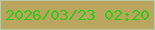 文字の大きさ：2、枠の色：bbcba8、背景の色：baa65f、文字の色：30c917 無料ブログパーツのブログ時計