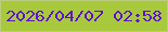 文字の大きさ：4、枠の色：bbcc80、背景の色：a9c93d、文字の色：5e11d2 無料ブログパーツのブログ時計