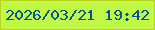 文字の大きさ：4、枠の色：bbd11b、背景の色：c0fa47、文字の色：035492 無料ブログパーツのブログ時計