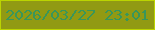 文字の大きさ：5、枠の色：bbd401、背景の色：919a13、文字の色：39965a 無料ブログパーツのブログ時計