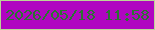 文字の大きさ：4、枠の色：bbd596、背景の色：b005c1、文字の色：2a7432 無料ブログパーツのブログ時計