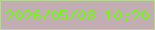 文字の大きさ：1、枠の色：bbd598、背景の色：c2adb2、文字の色：76f616 無料ブログパーツのブログ時計