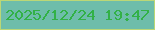 文字の大きさ：3、枠の色：bbd776、背景の色：6ebdaa、文字の色：32b146 無料ブログパーツのブログ時計