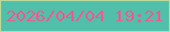 文字の大きさ：1、枠の色：bbd99b、背景の色：50c0aa、文字の色：fe568e 無料ブログパーツのブログ時計