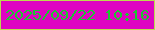 文字の大きさ：5、枠の色：bbdb4f、背景の色：de04c2、文字の色：1cc731 無料ブログパーツのブログ時計
