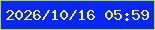 文字の大きさ：2、枠の色：bbde11、背景の色：0627f6、文字の色：f7f244 無料ブログパーツのブログ時計