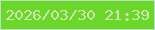 文字の大きさ：4、枠の色：bbdec4、背景の色：6ad72a、文字の色：d2e4b2 無料ブログパーツのブログ時計