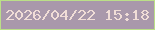 文字の大きさ：2、枠の色：bbdf88、背景の色：a998ab、文字の色：f0ddd7 無料ブログパーツのブログ時計