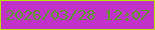 文字の大きさ：2、枠の色：bbe404、背景の色：c032c8、文字の色：5b9c2b 無料ブログパーツのブログ時計